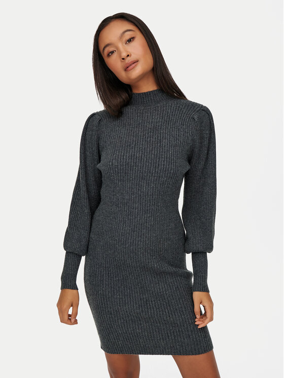 ONLY ONLY Úpletové šaty Katia 15232502 Šedá Comfort Fit