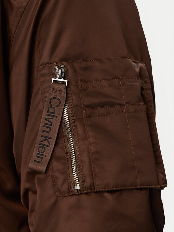 Calvin Klein Jeans Calvin Klein Jeans Bomber stila jaka LV04RG505G Tumši brūna Regular Fit