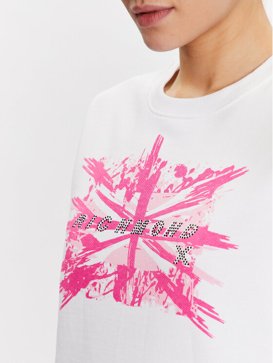 John Richmond John Richmond Bluza UWP23010FE Biały Regular Fit