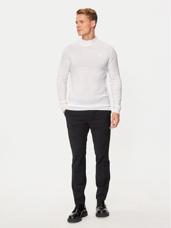 KARL LAGERFELD KARL LAGERFELD Bluză cu gât 655002 544399 Alb Regular Fit