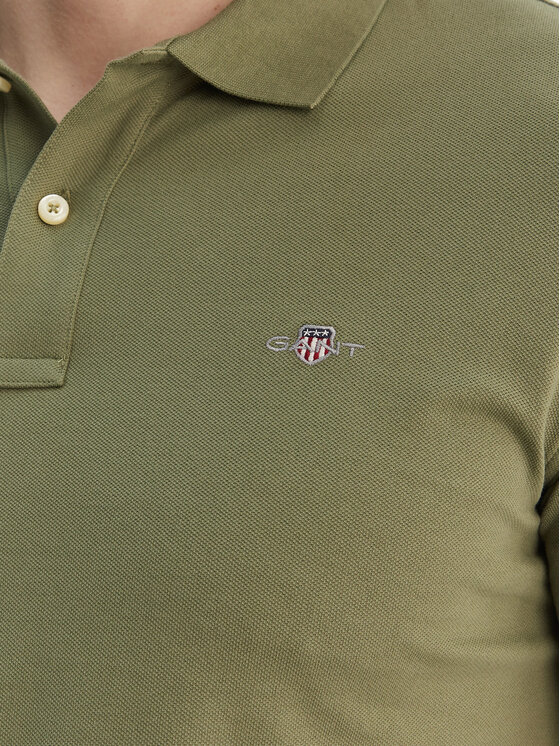 Gant Gant Polokošile Shield 2220 Zelená Slim Fit