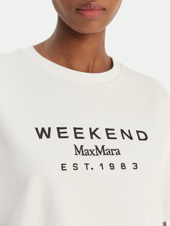 Weekend Max Mara Weekend Max Mara T-Shirt Sabato 2615941112 Biały Regular Fit