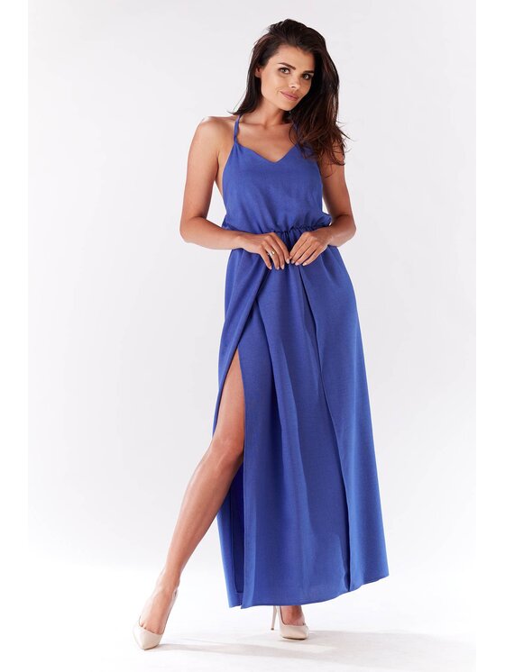 Infinite You Infinite You Sukienka letnia M138 Niebieski Basic Fit