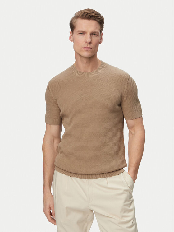 JOOP! Jeans JOOP! Jeans Megztinis Sandero 30101597 Šviesiai smėlinė Regular Fit