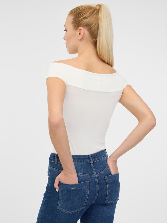 Orsay Orsay Bluzka 1000576044000__XXS Biały Regular Fit