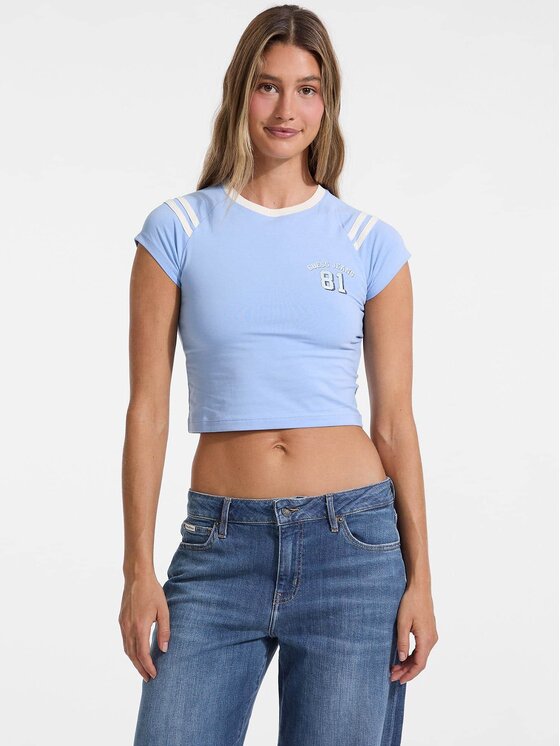 Guess Jeans Guess Jeans T-Shirt 175483 Niebieski Classic Fit