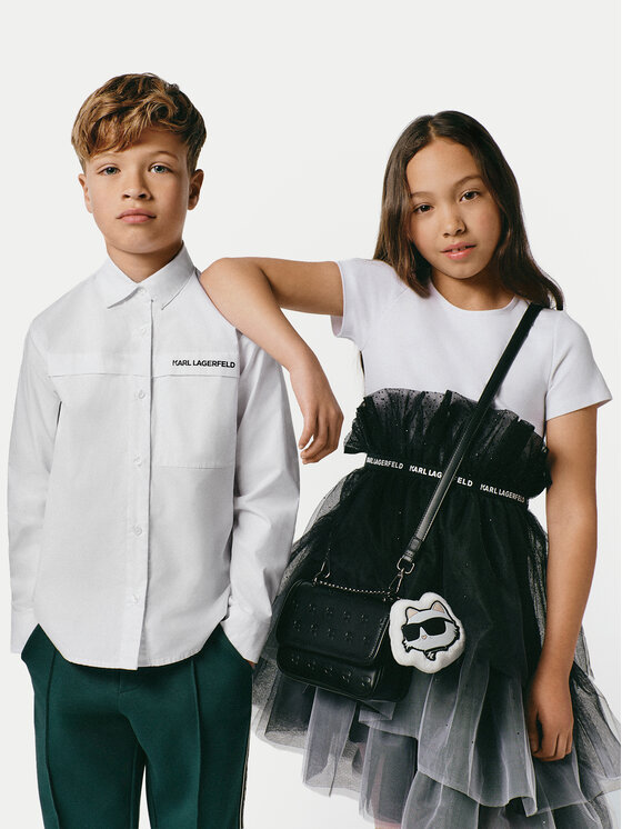 Karl Lagerfeld Kids Karl Lagerfeld Kids Φόρεμα κομψό Z31326 D Μαύρο Regular Fit