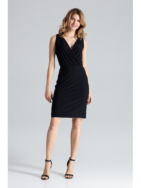FIGL FIGL Šaty M135 Čierna Slim Fit