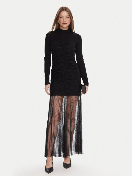 TWINSET TWINSET Rochie tricotată 252TT3262 Negru Regular Fit