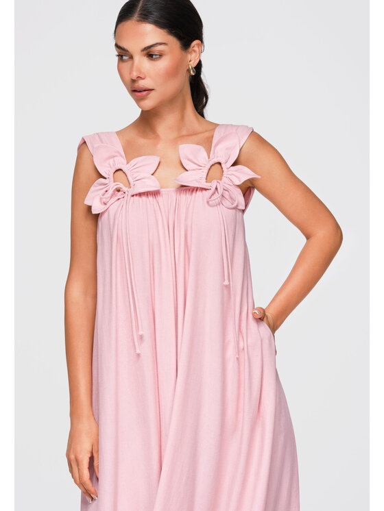 Ombre Ombre Sukienka letnia OW-DLR-E0014 Różowy Loose Fit