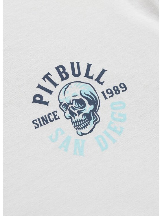 PITBULL PITBULL T-Shirt Koszulka męska SKULL SURF XL Biały Regular Fit