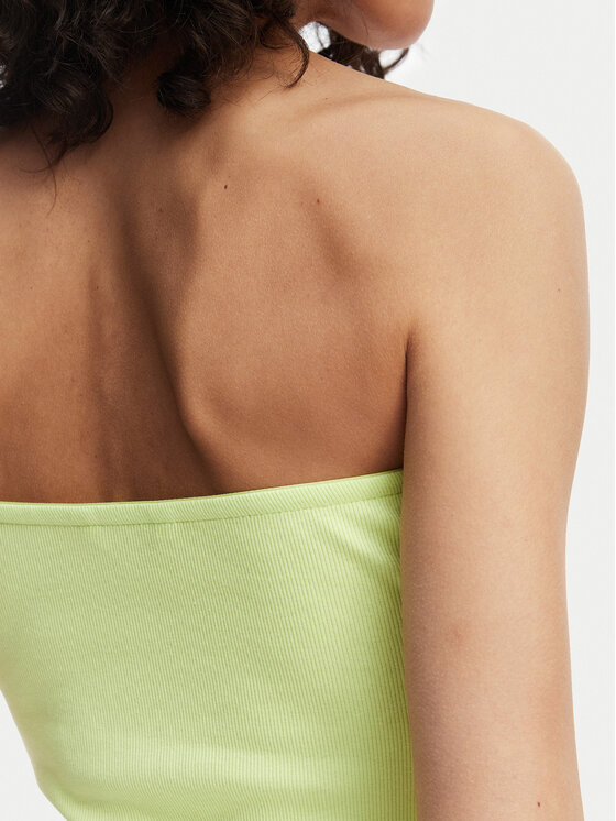 Tommy Jeans Tommy Jeans Top DW0DW22263 Svijetlo zelena Slim Fit