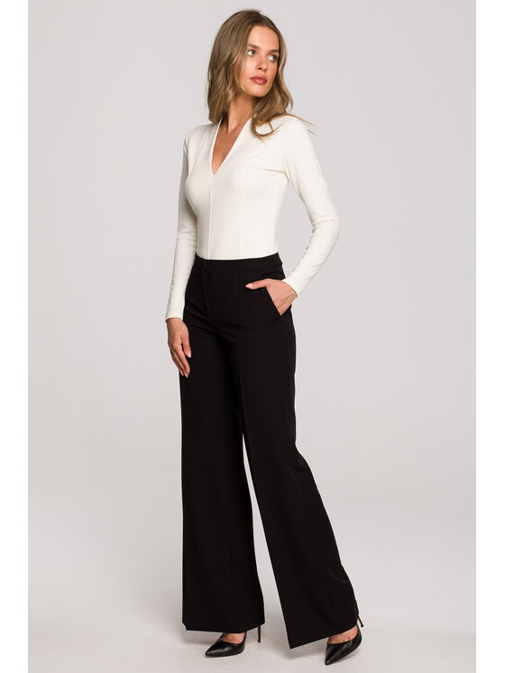 Stylove Stylove Spodnie materiałowe S311 Czarny Regular Fit