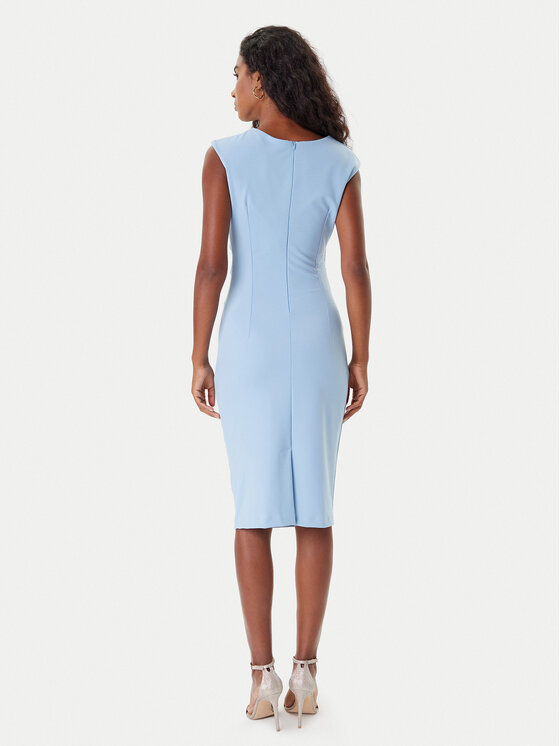 Rinascimento Rinascimento Koktel haljina CFC0125332003 Svijetloplava Slim Fit