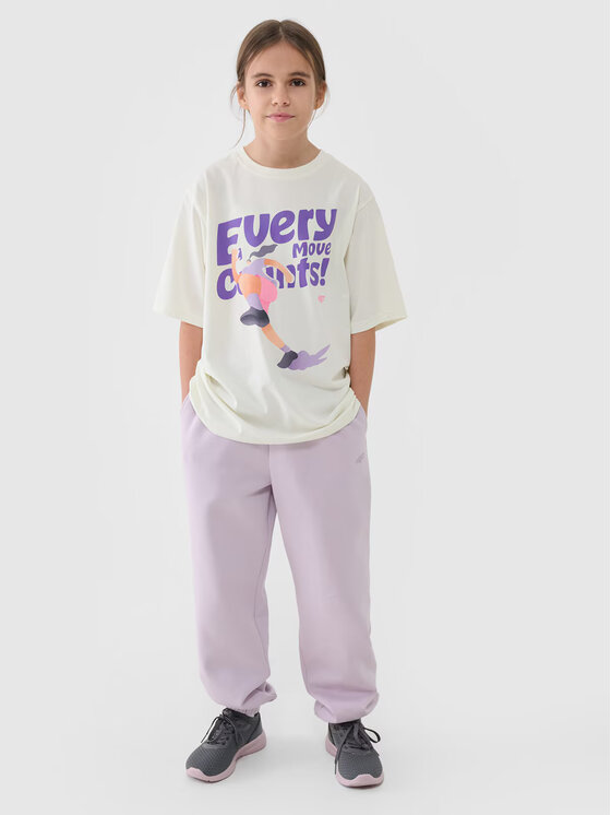 4F 4F T-Shirt 4FJASAW24TTSHF2592-011S Biały Oversize