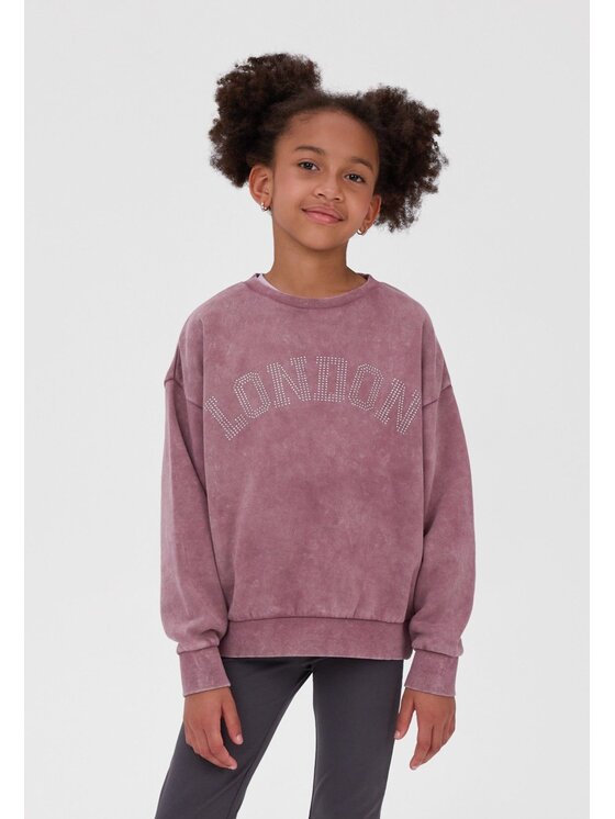 minoti minoti Bluza 32FLEECE172 Różowy Regular Fit