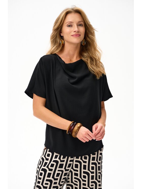 blue shadow blue shadow Bluzka Neri 2 Czarny Regular Fit