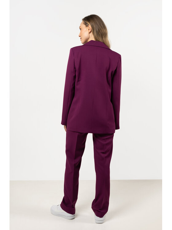 Awama Awama Spodnie damskie A713 Fioletowy Basic Fit