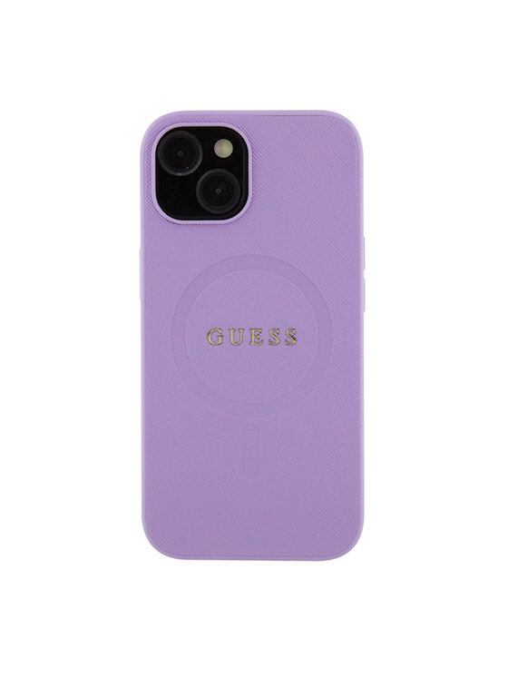 Guess Guess Etui na telefon iPhone 15 Fioletowy