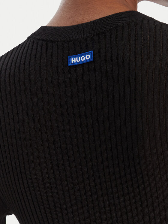 HUGO HUGO Megztinis Somya_B 50554221 Juoda Slim Fit