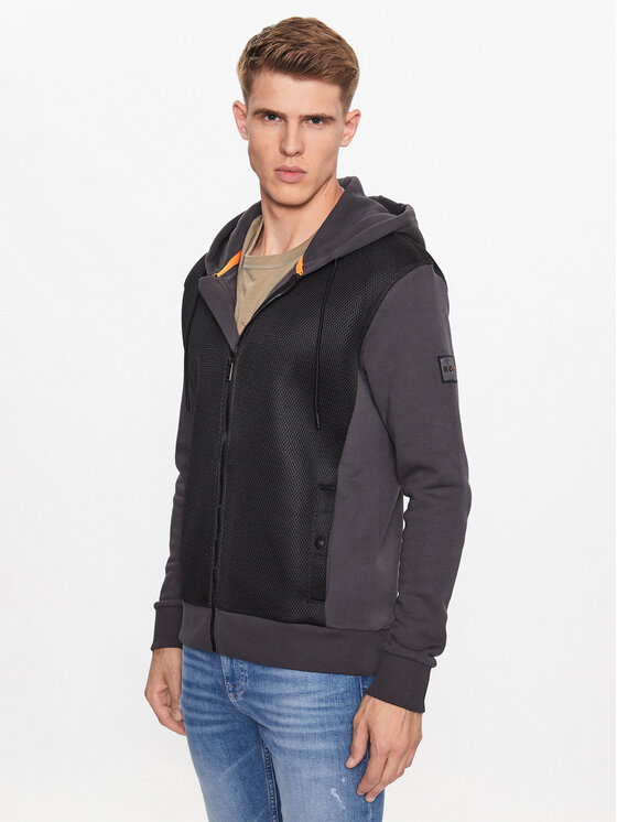 Boss Mikina 50493983 Sivá Relaxed Fit