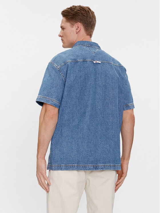 Tommy Jeans Tommy Jeans džínsová košeľa DM0DM18957 Modrá Regular Fit