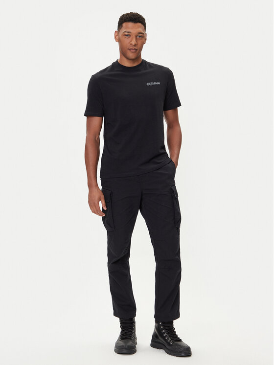 Napapijri Napapijri T-Shirt S-Back Graphic NP0A88SU Μαύρο Regular Fit