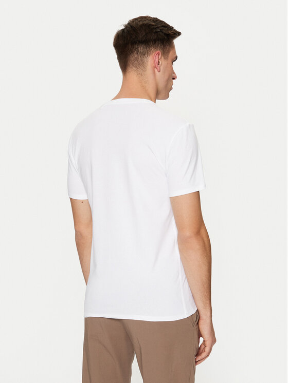 Guess Guess Tričko M2YI24 J1314 Biela Slim Fit