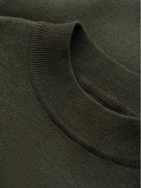 Ombre Ombre Sweter OM-SWTN-0125 Zielony Regular Fit