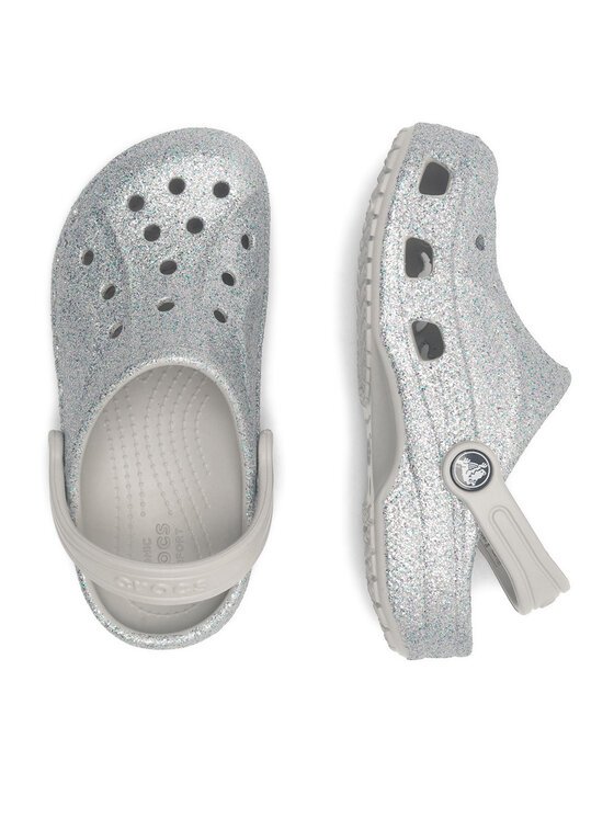 Crocs Crocs Ciabatte BAYA GLITTER CLOG K 207015-040 Argento