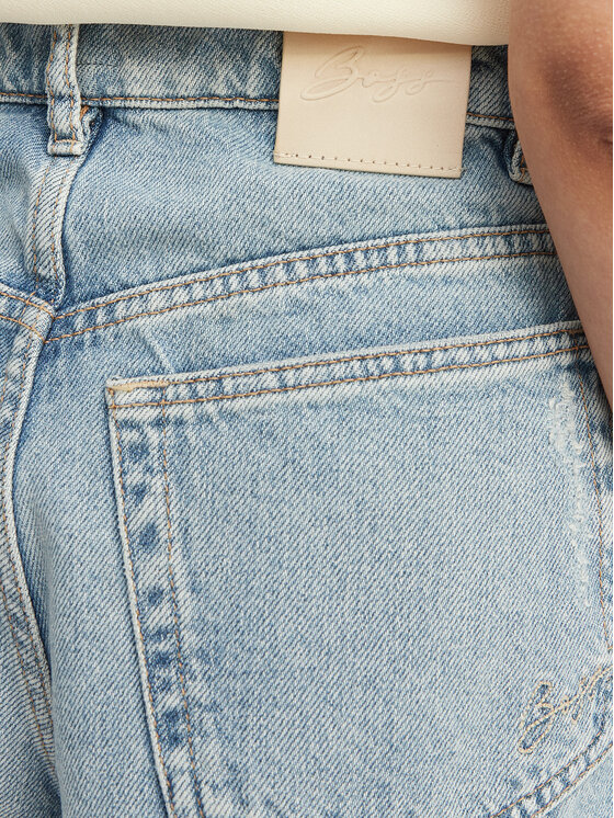 BOSS BOSS Pantaloni scurți de blugi 50558697 Albastru deschis Regular Fit
