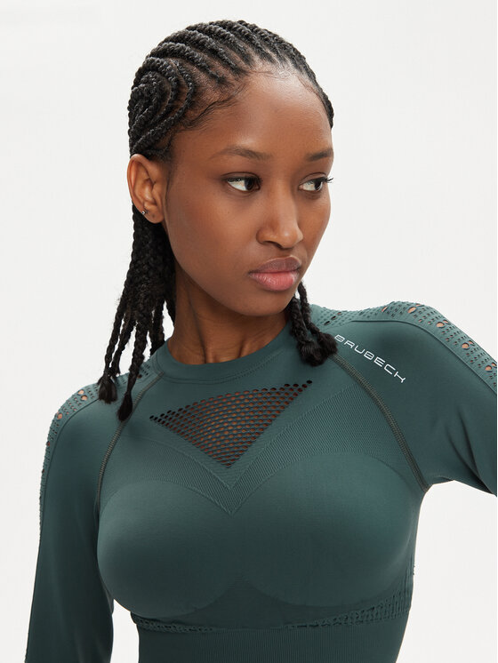 Brubeck Brubeck Maglietta tecnica LC1002W Verde Slim Fit