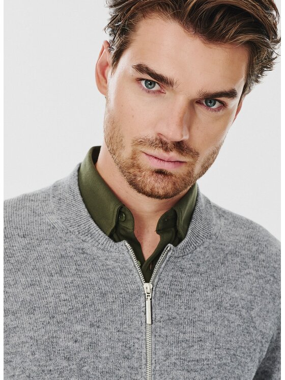 Pako Lorente Pako Lorente Sweter P24WF-2X-001 Szary Classic Fit