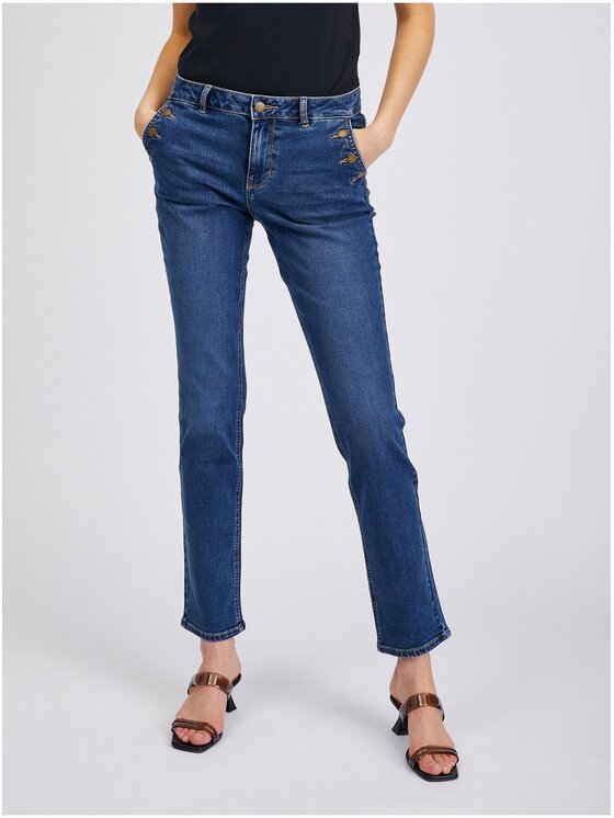 Orsay Orsay Jeansy 312176580000__36 Niebieski Straight Fit