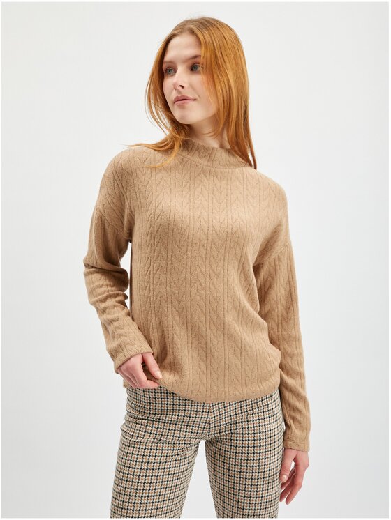 Sweter Orsay, Rozmiar L, Brązowy, 180203088000//M