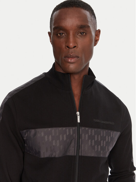 KARL LAGERFELD KARL LAGERFELD Majica dugih rukava 705035 554910 Crna Regular Fit