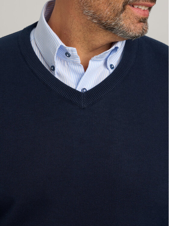 Willsoor Willsoor Sweter 71404 Granatowy Regular Fit