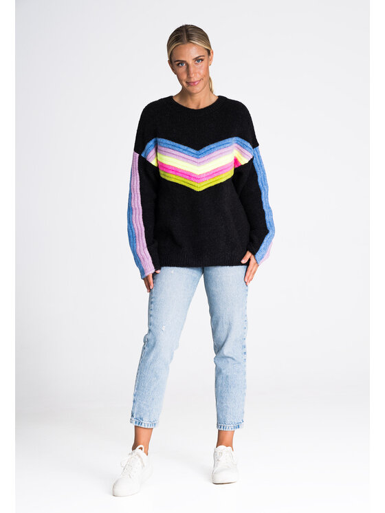 FIGL FIGL Sweter M983 Czarny Regular Fit