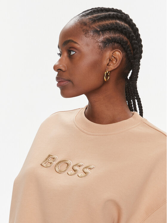BOSS Boss Majica dugih rukava Econa 50508499 Bež Relaxed Fit