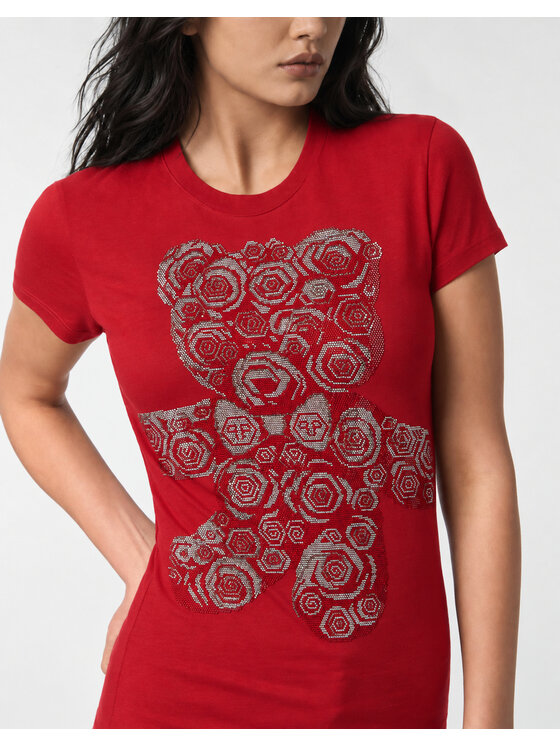 PHILIPP PLEIN PHILIPP PLEIN T-Shirt 31062 Bordó Skin Tight Fit