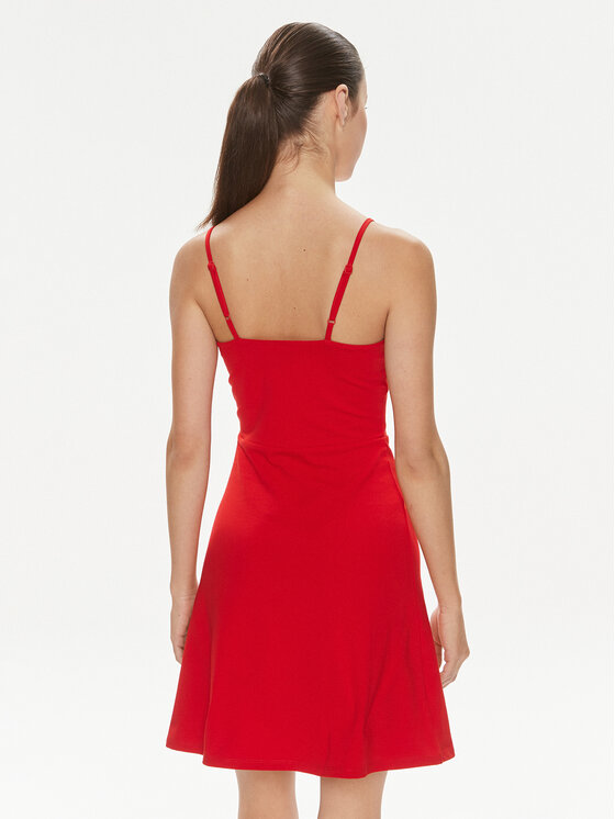 Tommy Jeans Tommy Jeans Rochie de vară Essential DW0DW17988 Roșu Slim Fit