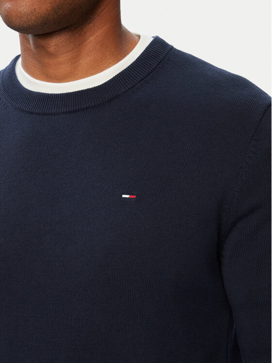 Tommy Jeans Tommy Jeans Džemperis Essential DM0DM22853 Tumši zils Slim Fit