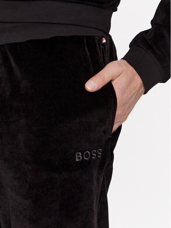 Boss Teplákové kalhoty Velour 50485849 Černá Regular Fit | Modivo.cz