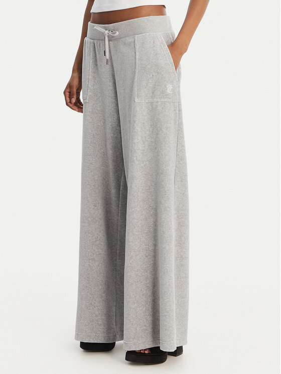 Juicy Couture Pantaloni trening Yuka JCBBJ225803 Gri Wide Leg