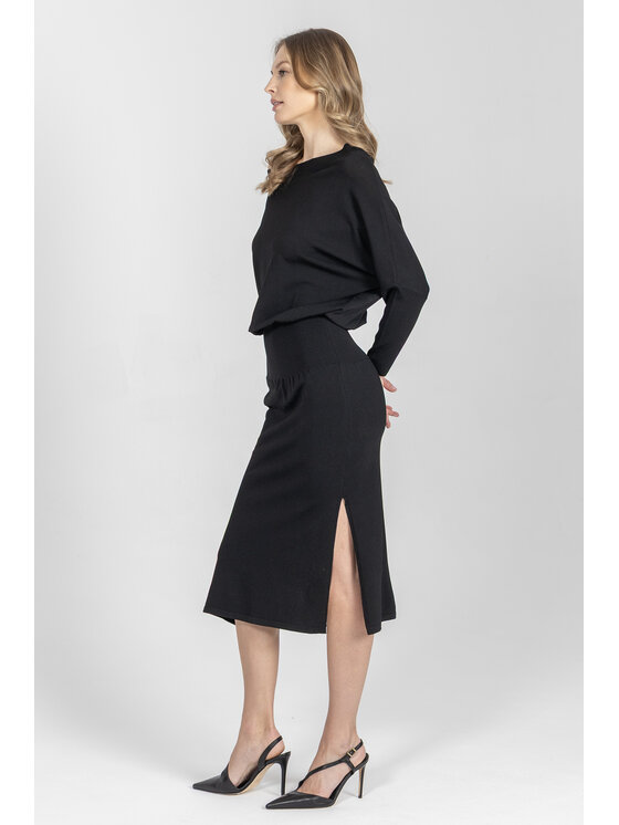Deni Cler Milano Deni Cler Milano Sukienka wieczorowa T-DC-306D-F2-20-90-1 Czarny Regular Fit