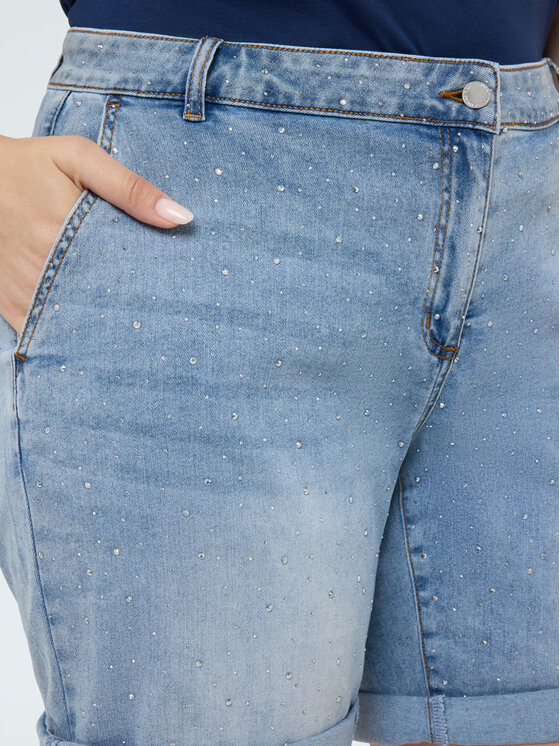Fiorella Rubino Fiorella Rubino Jeansy P412T005303N004 Turkusowy Regular Fit