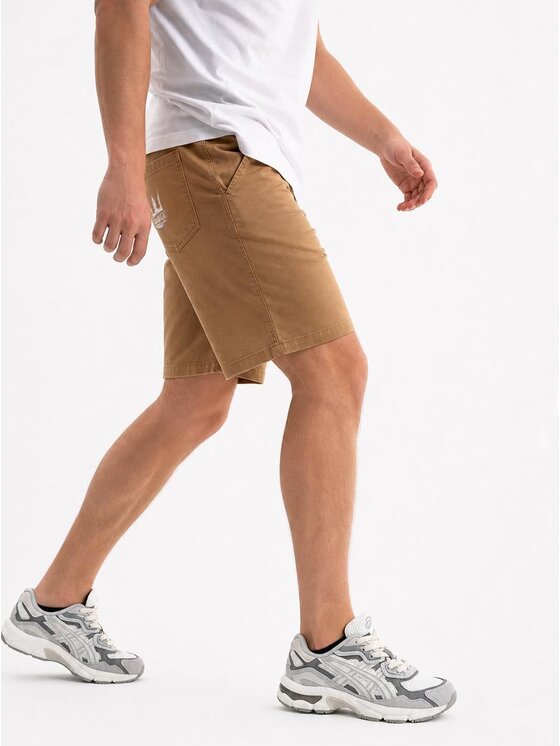 Jigga Wear Jigga Wear Szorty materiałowe Na lato urlop wakacje 130822 Beżowy Regular Fit