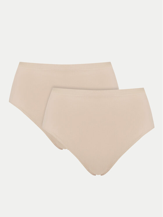 Triumph Triumph Set 2 perechi de chiloți cu talie înaltă Sense Of Modal 10224762 Bej
