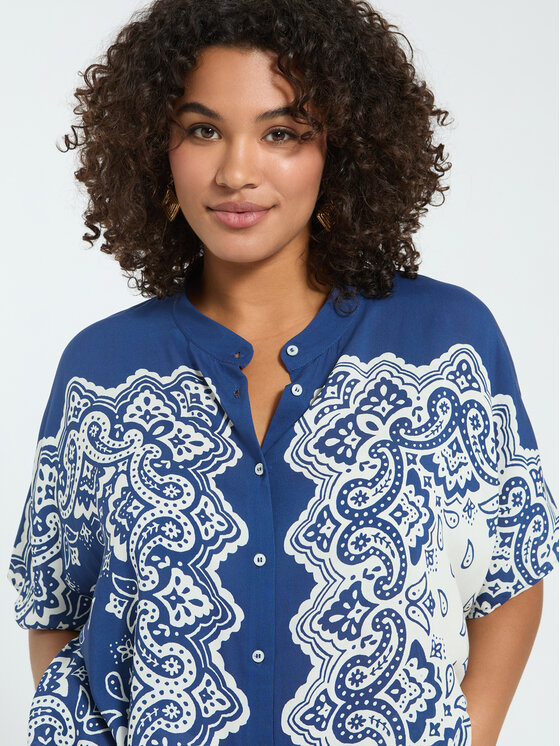 Fiorella Rubino Fiorella Rubino Koszula 5013L000176N0S1 Niebieski Boxy Fit