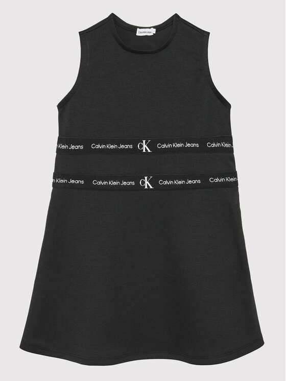 Calvin Klein Jeans Calvin Klein Jeans Vestito da giorno Logo Tape Punto IG0IG01413 Nero Slim Fit